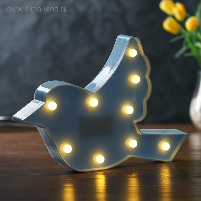 

Ночник "Птичка" 9хLED батарейки 2АА МИКС 18х3х20,5 см