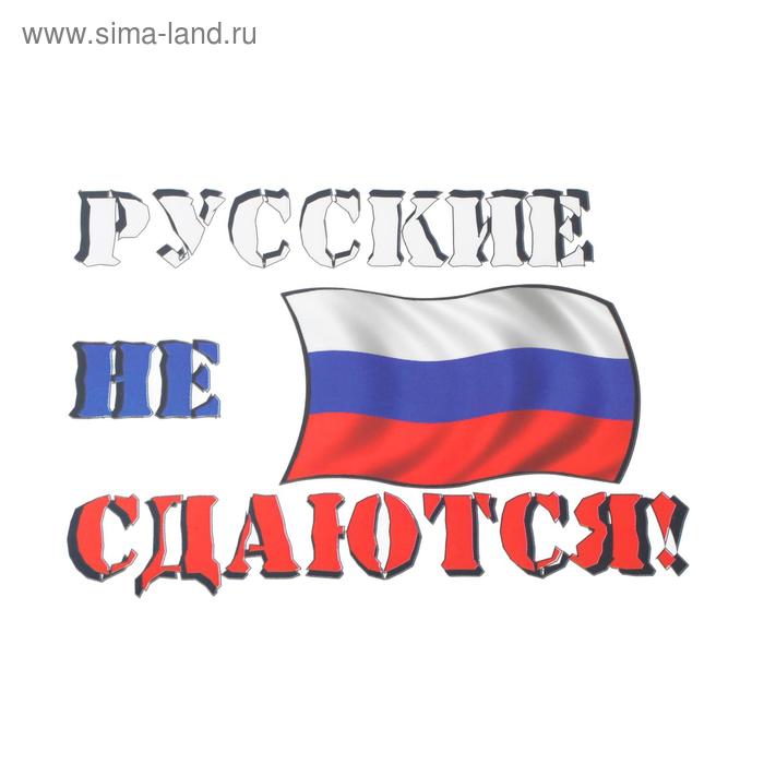   Сима-Ленд Термонаклейка на листе «Русские не сдаются», набор 10 шт., 16 × 12 см