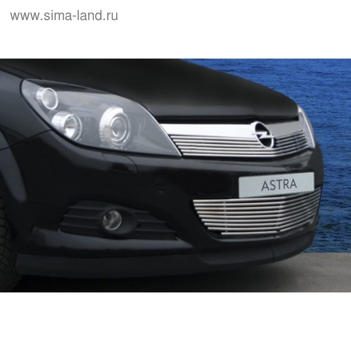 Декоративный элемент воздухозаборника, 1 элемент из 9 трубочек, Opel Astra 2007- 3D, хром, OPAS.96.2997