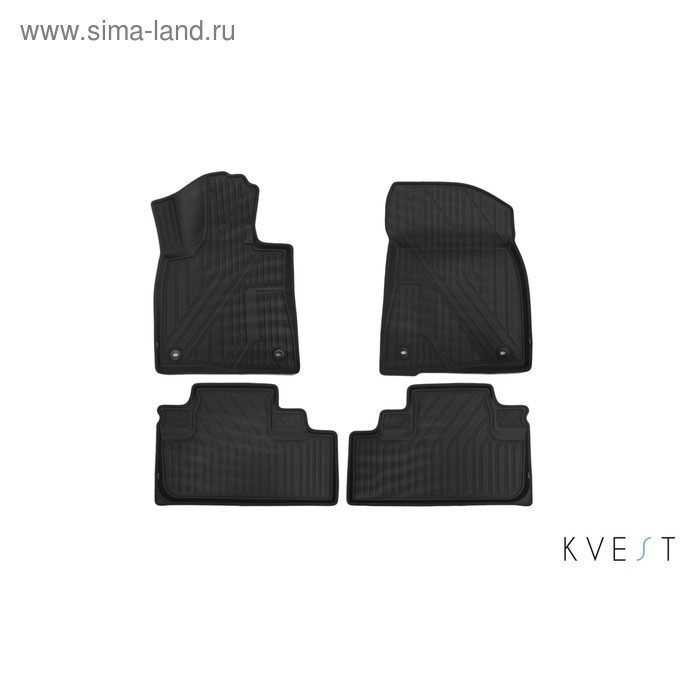Коврики KVEST 3D в салон Lexus RX, 2015->, 4 шт. (полистар, серый, серый)