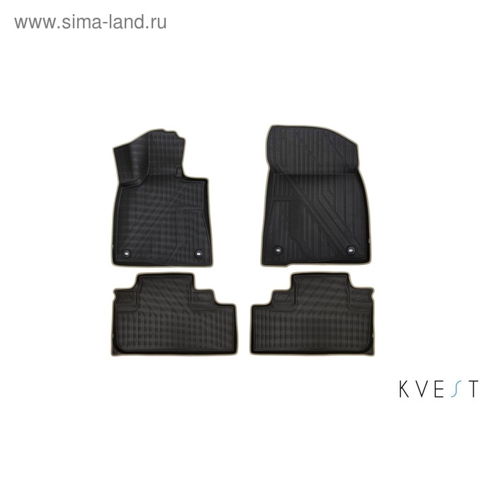 Коврики KVEST 3D в салон Lexus RX, 2015->, 4 шт. (полистар, черный, бежевый)