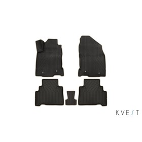 

Коврики KVEST 3D в салон Lexus NX, 2014->, 5 шт. (полистар черный/бежевый)