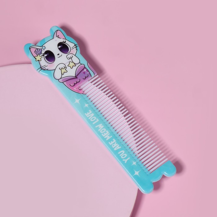 

Расчёска фигурная «Кошка-русалка», 14,7 × 3,8 см