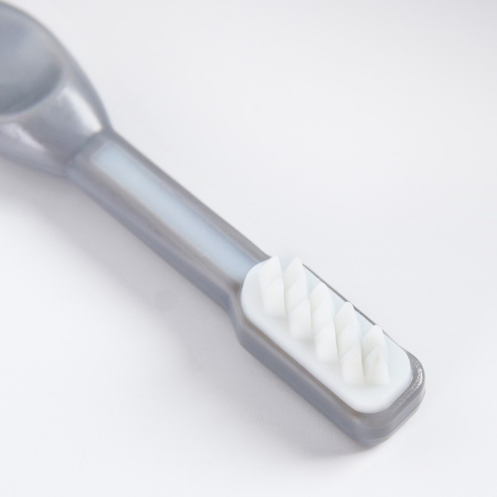 Зубная щётка детская, набор «Чистюля» с ограничителем, 2 шт.: щётка, массажёр, от 6 мес., цвета МИКС