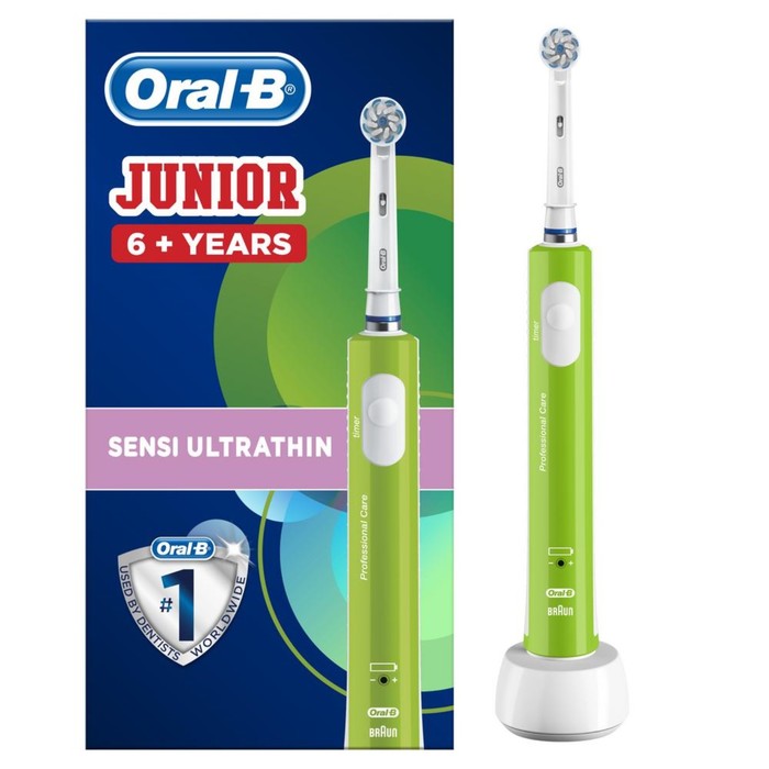 Электрическая зубная щётка Oral-B Pro D165131 Junior вращательная 8800 обмин зелёная 539100₽