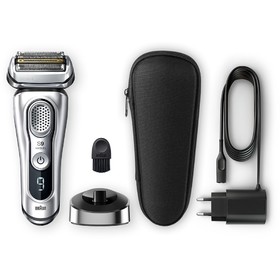 

Электробритва Braun 9330s silver, сеточная, сухое/влажное бритьё, с зарядной станцией