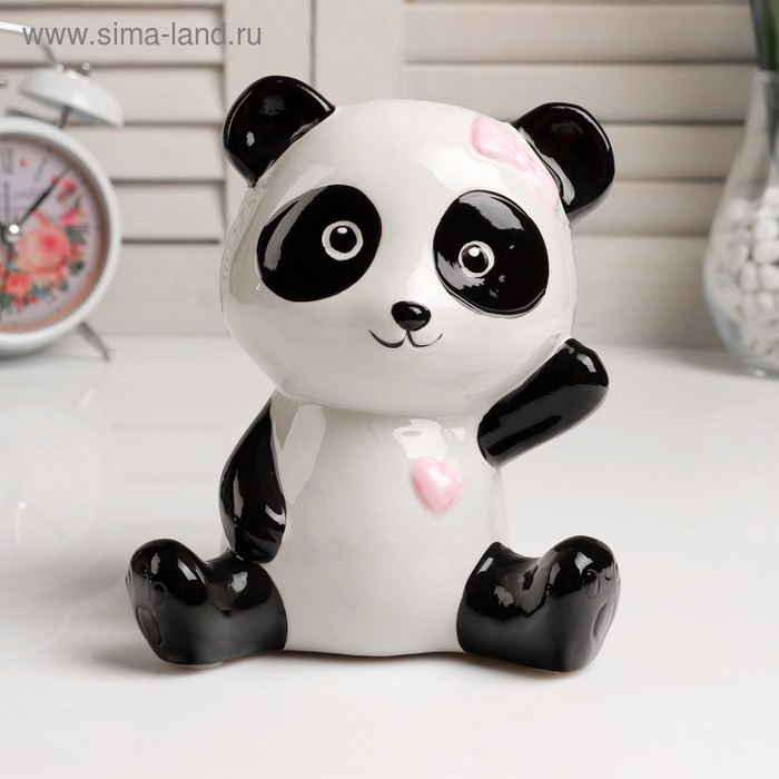 копилка керамика маленькая панда микс 11х7х6 см Копилка керамика Модная панда МИКС 16х14,5х9,5 см