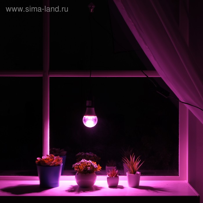 фото Светильник для растений 15 вт, 12 мкмоль/с, провод 1,7 метра с выключателем, липучка на окно luazon lighting