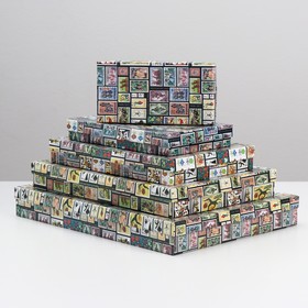 

Набор коробок 5 в 1 "Почтовые марки", 40 х 30 х 5 - 20 х 10 х 3 см