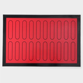 Коврик армированный «Эклер», 60×40 см, цвет красный