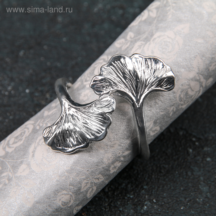 Кольцо для салфетки «Лотос», 4×5 см, цвет серебряный кольцо для салфетки лотос 4×5 см