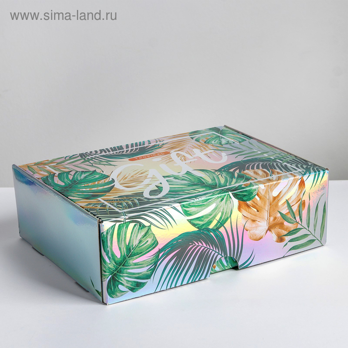 Коробка подарочная складная, упаковка, «Gift», 30,5 х 22 х 9,5 см