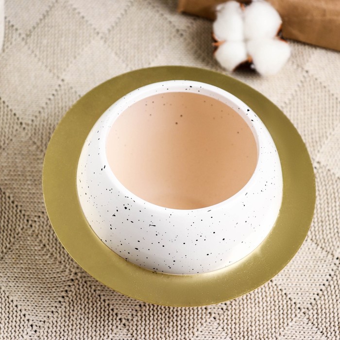 Кашпо "Сатурн" белое, 11х9см 4723732