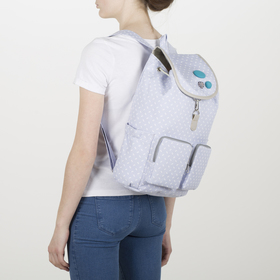 

Рюкзак молодёжный, отдел на стяжке, 2 наружных кармана, 2 боковых кармана, цвет голубой