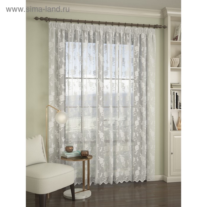 Тюль размер 300 х 260 см белый 1780₽