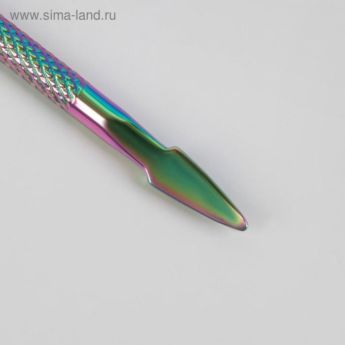 

Шабер двусторонний, лопатка вогнутая, копьё, 13 см, цвет хамелеон