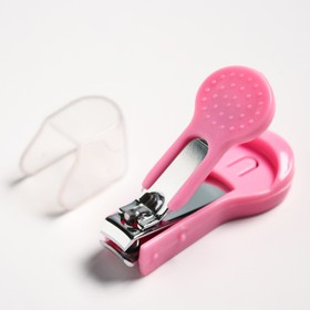 Детский маникюрный набор (ножницы, книпсер, пилка), цвет розовый