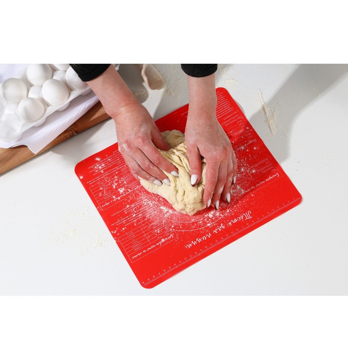 фото Силиконовый коврик для выпечки «тесто для пиццы», 29 х 26 см
