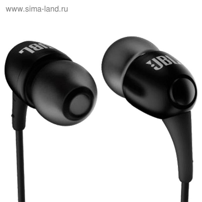 Наушники JBL T100, вакуумные, 1.1 м, проводные, черные