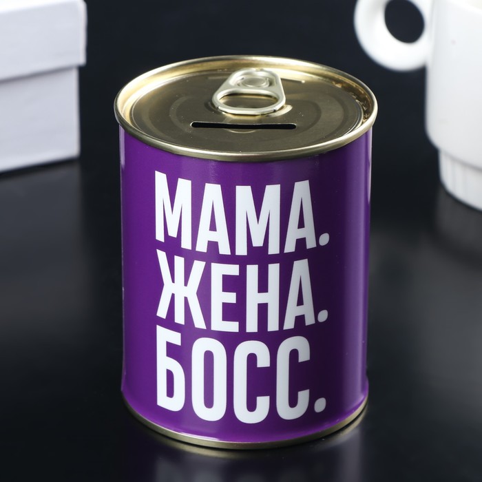Копилка-банка металл "Заначка для мамы" 7,5х9,5 см
