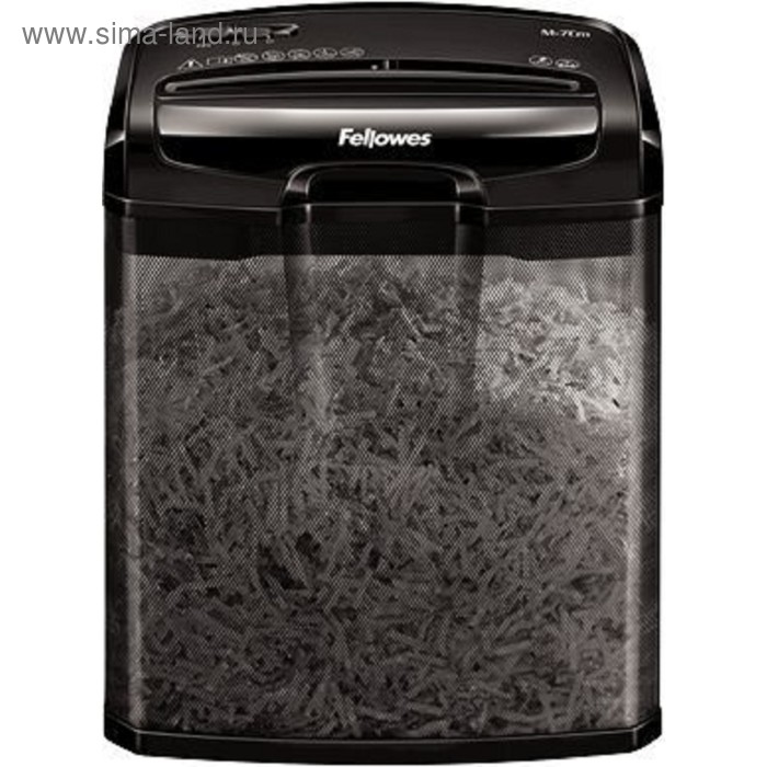 фото Шредер fellowes powershred m-7cm (p-4), фрагменты 4x35мм, 7 листов одн, скобы, пл.карты, 13л