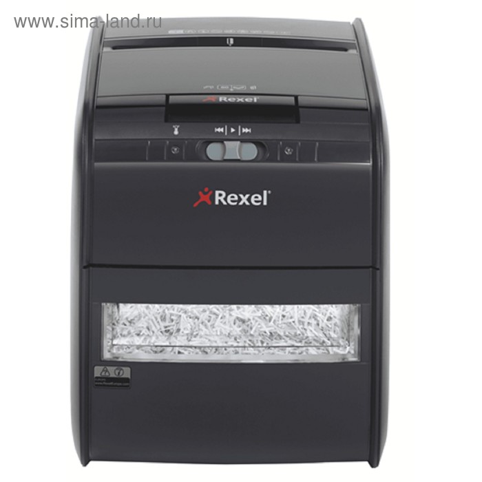 

Шредер Rexel AUTO+60X (P-3), фрагменты 4x45мм, 60 листов одн, скрепки, скобы, пл.карты, 15л