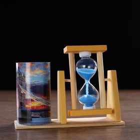 

Часы песочные "Тауэрский мост" с карандашницей, 12.5х4.5х9.3 см
