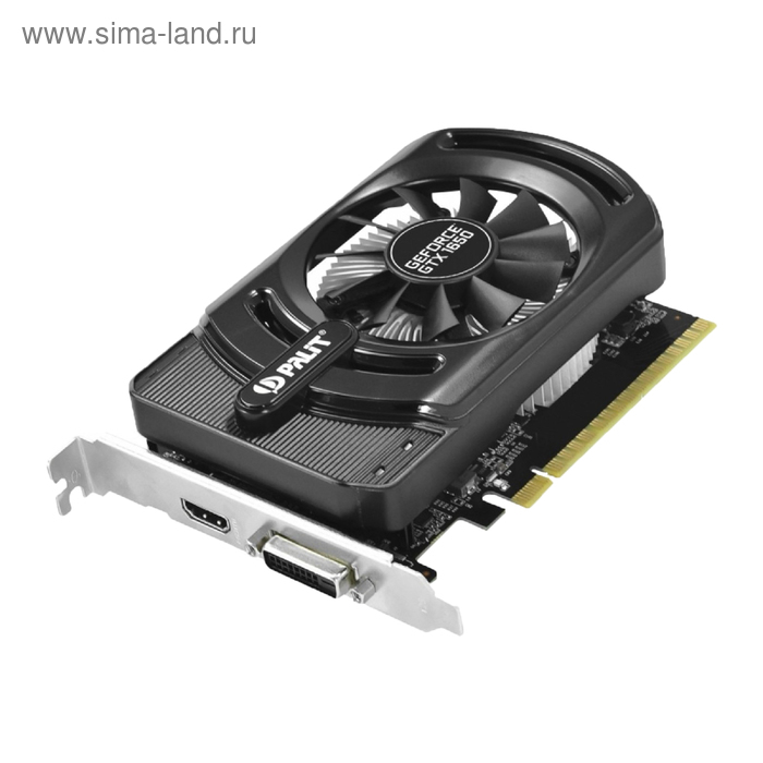 

Видеокарта Palit nVidia GeForce GTX 1650, 4Гб, 128bit, GDDR5, DVI, HDMI, HDCP