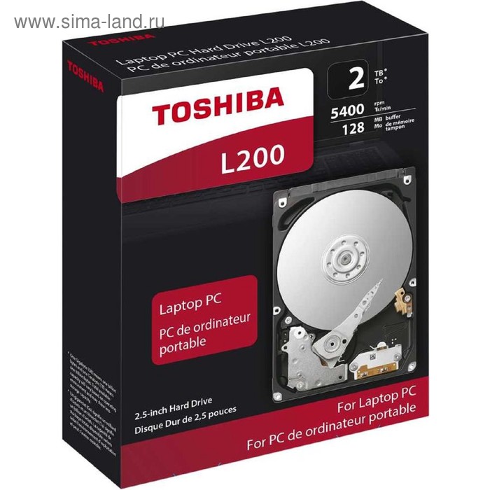 фото Жесткий диск toshiba l200, 2тб, sata-iii, 3.5"