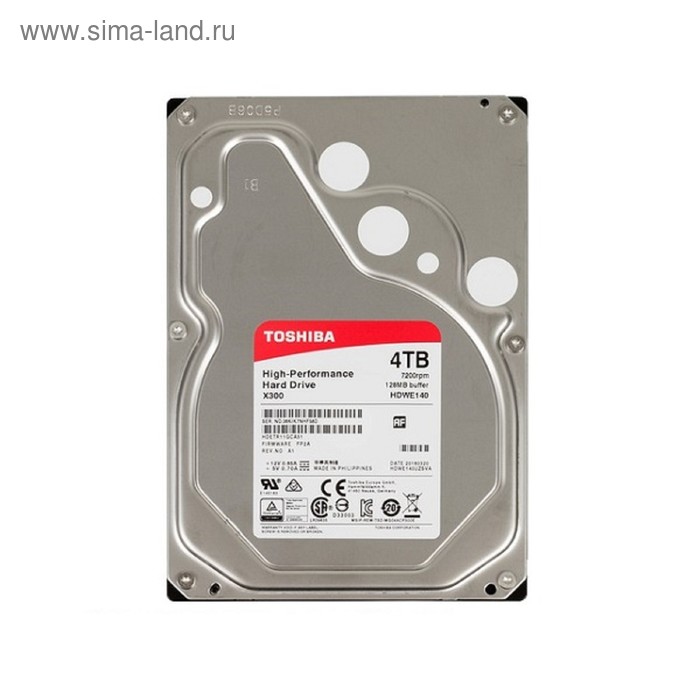 фото Жесткий диск toshiba x300, 4тб, sata-iii, 3.5"