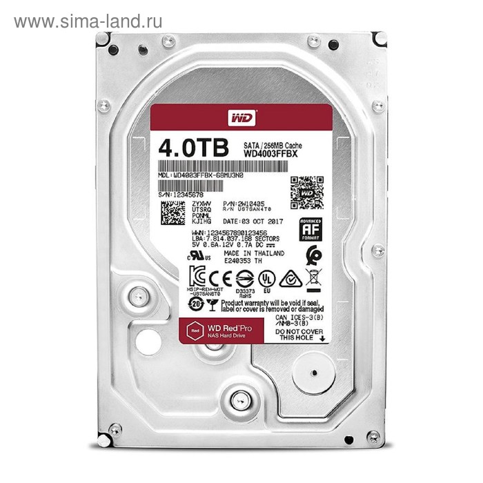 фото Жесткий диск wd original wd4003ffbx nas red pro, 4тб, sata-iii, 3.5"