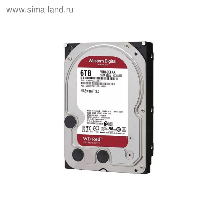 фото Жесткий диск wd original wd60efax nas red, 6тб, sata-iii, 3.5"