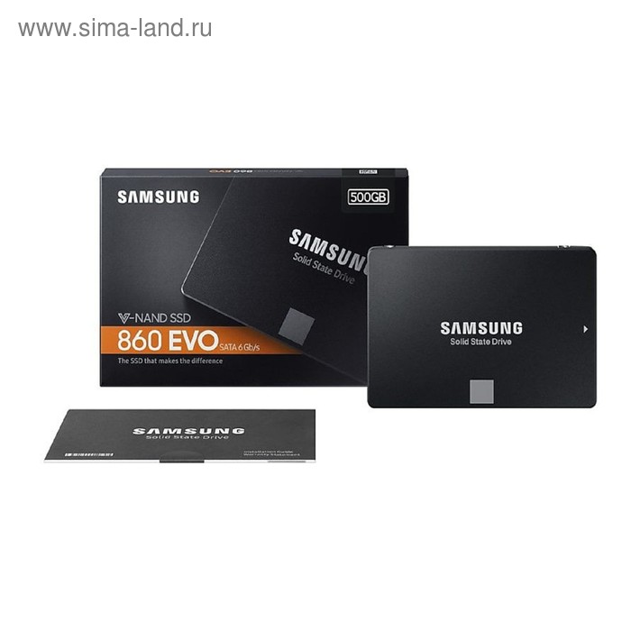 

Накопитель SSD Samsung 860 EVO MZ-76E500BW, 500Гб, SATA III, 2.5"