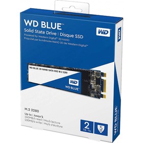 

Накопитель SSD WD Original M.2 2280 WDS200T2B0B, 2Тб, SATA III, синий