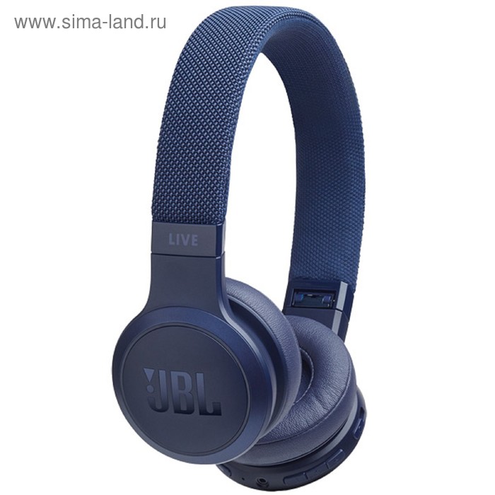 фото Наушники jbl live400bt, накладные, беспроводные, bluetooth 4.2, синие