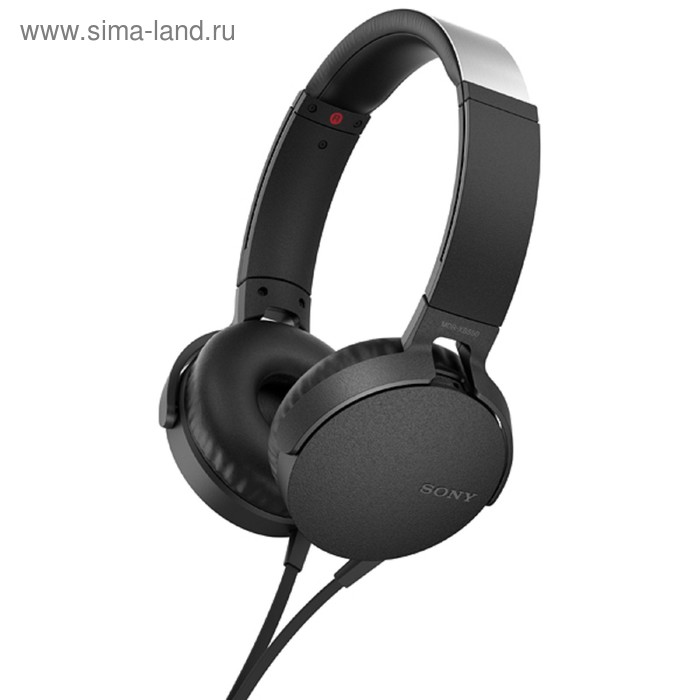 фото Наушники sony mdr-xb550ap, накладные, 1.2 м, проводные, черные