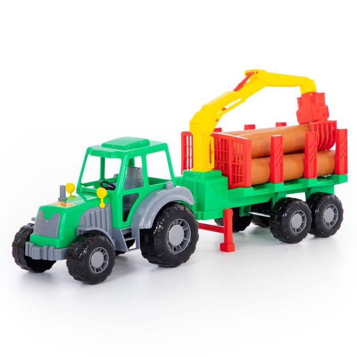 Трактор «Алтай» с полуприцепом-лесовозом машины полесье трактор с полуприцепом лесовозом мастер