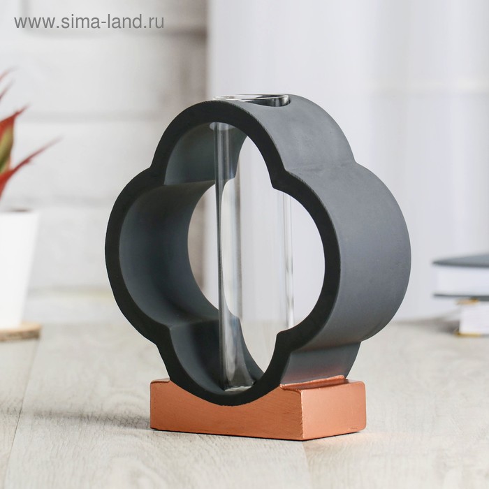 

Ваза керамика настольная "Призма" 17*18*6 см, круги