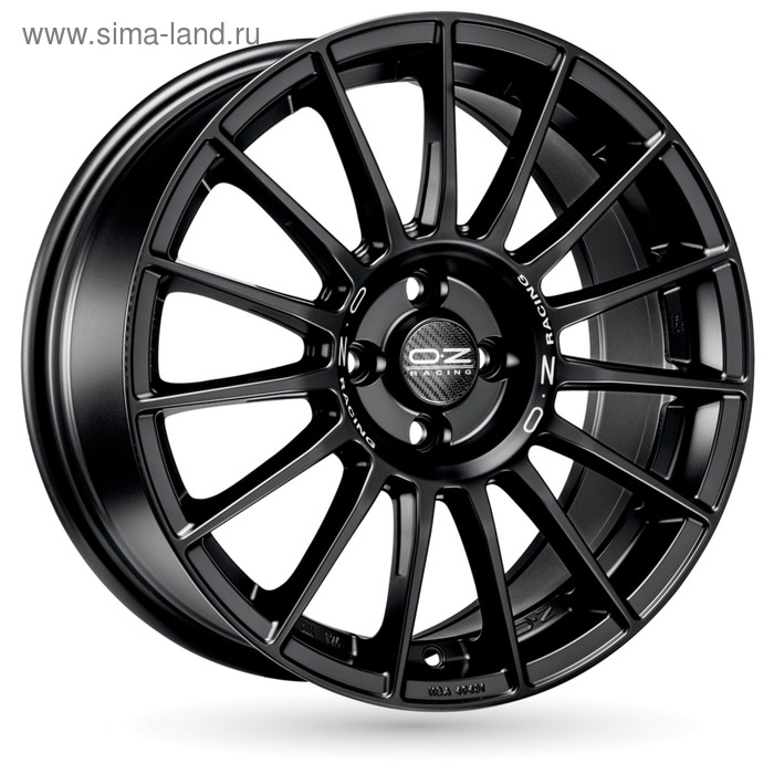 фото Литой диск oz superturismo lm 8.5x19 5x112 et30 d75 matt black silver lettering