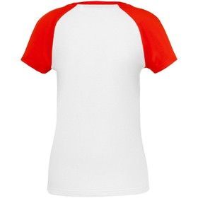 

Футболка женская T-bolka Bicolor Lady, размер XL, цвет белый, красный