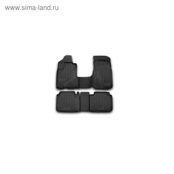 фото Коврики в салон honda cr-v 2002-2006, 4 шт. (полиуретан, серые) element