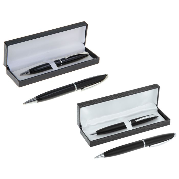 Ручка шариковая подарочная в кожзам футляре поворотная "Ликсон"