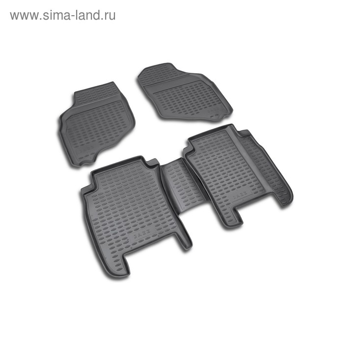 фото Коврики в салон honda jazz 2001-2008, 4 шт. (полиуретан, серые) element