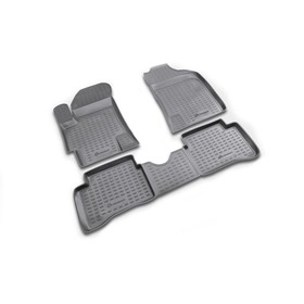 

Коврики в салон KIA Rio III 2005-2011, 4 шт. (полиуретан, серые)