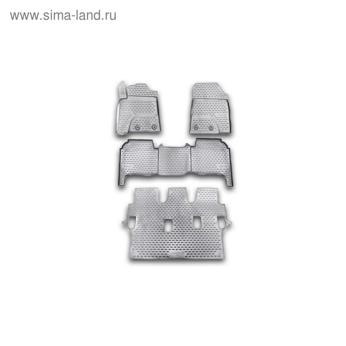 фото Коврики в салон toyota land cruiser 200 11/2007-2012 4 шт. (полиуретан, серые) element