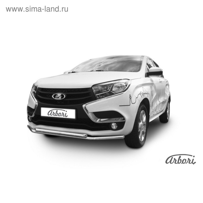 

Защита переднего бампера Arbori d42 + d42 двойная LADA XRAY 2016-