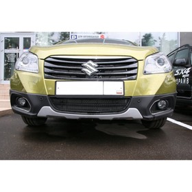 

Сетка на бампер внешняя для SUZUKI SX4 NEW 2014-2016, черн., 15 мм