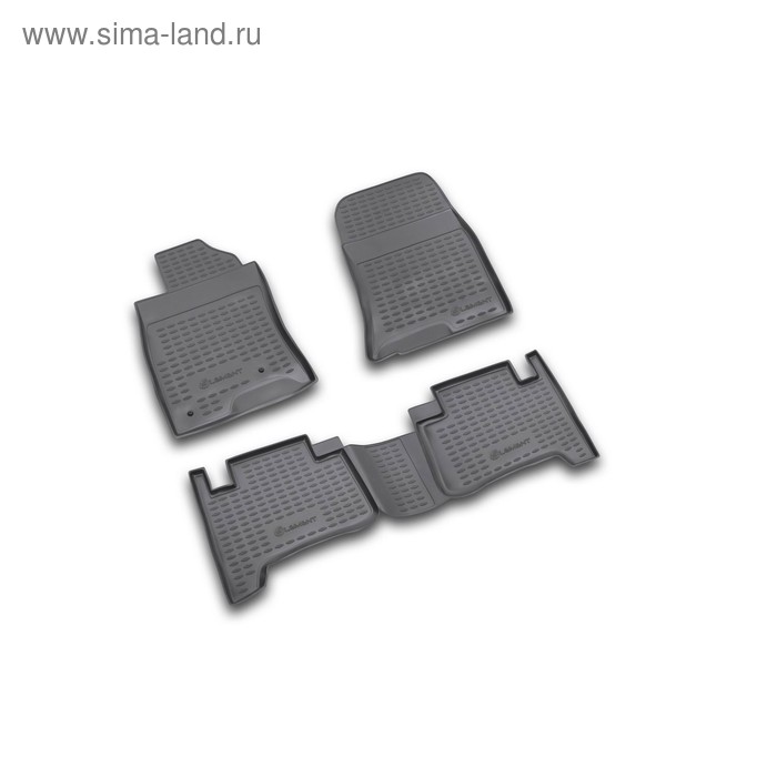 Коврики в салон TOYOTA Land Cruiser Prado 01/2003-12/2009, 4 шт. (полиуретан, серые) коврики в салон toyota land cruiser prado 12 2009 2013 5 шт 7 мест полиуретан