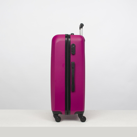 

Чемодан большой 26", отдел на молнии, кодовый замок, 4 колеса, цвет малиновый