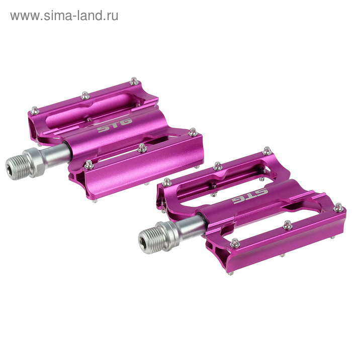 Педали STG BC-PD213, алюминий, промышленный подшипник, цвет фиолетовый велофонарь stg bc rl8001 х95126